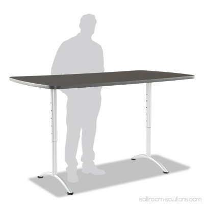 Iceberg ARC Adjustable Height Table, 36x72, Graphite Top/Silver Legs 555210219